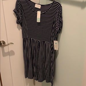 Navy striped stitch fix dress